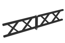 Skan Holz Brüstung Andreaskreuz Fichte, 465x84 cm - Anthrazit