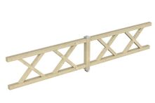 Skan Holz Brüstung Andreaskreuz Fichte, 465x84 cm - Natur