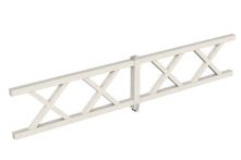 Skan Holz Brüstung Andreaskreuz Fichte, 465x84 cm - Weiß