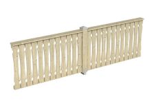 Skan Holz Brüstung Balkonschalung Fichte, 335x96 cm - Natur