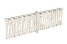 Skan Holz Brüstung Balkonschalung Fichte, 335x96 cm - Weiß