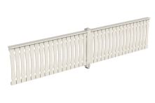 Skan Holz Brüstung Balkonschalung Fichte, 465x96 cm - Weiß