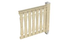 Skan Holz Brüstung Balkonschalung Fichte, 108x96 cm - Natur