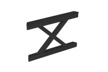 Skan Holz Brüstung Andreaskreuz Nancy 1, 120x84 cm - Anthrazit