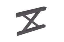 Skan Holz Brüstung Andreaskreuz Nancy 1, 120x84 cm - Schiefergrau