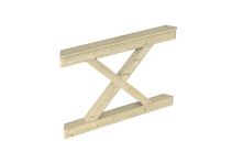 Skan Holz Brüstung Andreaskreuz Nancy 1, 120x84 cm - Natur