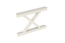 Skan Holz Brüstung Andreaskreuz Nancy 1, 120x84 cm - Weiß