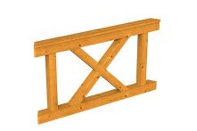 Skan Holz Brüstung Andreaskreuz Nancy 2/Versailles, 150x84 cm - Eiche hell