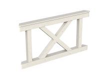 Skan Holz Brüstung Andreaskreuz Nancy 2/Versailles, 150x84 cm - Weiß