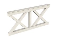 Skan Holz Brüstung Andreaskreuz Nancy 3, 180x84 cm - Weiß