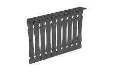 Skan Holz Brüstung Balkonschalung Nancy 1, 120x96 cm - Schiefergrau