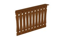 Skan Holz Brüstung Balkonschalung Nancy 1, 120x96 cm - Nussbaum