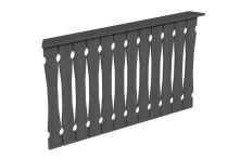 Skan Holz Brüstung Balkonschalung Nancy 2/Versailles, 150x96 cm - Schiefergrau