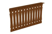 Skan Holz Brüstung Balkonschalung Nancy 2/Versailles, 150x96 cm - Nussbaum