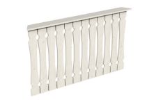 Skan Holz Brüstung Balkonschalung Nancy 2/Versailles, 150x96 cm - Weiß