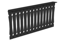 Skan Holz Brüstung Balkonschalung Nancy 3, 180x96 cm - Anthrazit