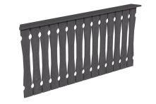 Skan Holz Brüstung Balkonschalung Nancy 3, 180x96 cm - Schiefergrau