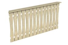 Skan Holz Brüstung Balkonschalung Nancy 3, 180x96 cm - Natur