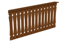 Skan Holz Brüstung Balkonschalung Nancy 3, 180x96 cm - Nussbaum