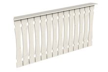 Skan Holz Brüstung Balkonschalung Nancy 3, 180x96 cm - Weiß