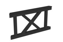 Skan Holz Brüstung Andreaskreuz Nice 2, 150x84 cm - Anthrazit