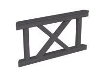 Skan Holz Brüstung Andreaskreuz Nice 2, 150x84 cm - Schiefergrau