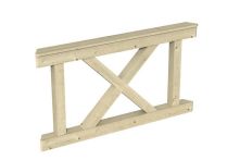 Skan Holz Brüstung Andreaskreuz Nice 2, 150x84 cm - Natur