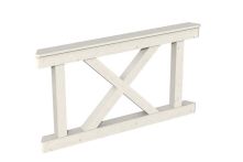 Skan Holz Brüstung Andreaskreuz Nice 2, 150x84 cm - Weiß