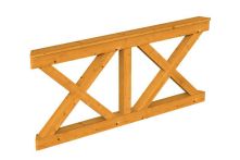 Skan Holz Brüstung Andreaskreuz Nice 3, 180x84 cm - Eiche hell