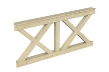 Skan Holz Brüstung Andreaskreuz Nice 3, 180x84 cm - Natur