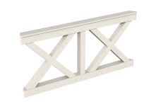 Skan Holz Brüstung Andreaskreuz Nice 3, 180x84 cm - Weiß