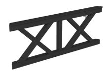 Skan Holz Brüstung Andreaskreuz Nice 4, 210x84 cm - Anthrazit