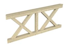 Skan Holz Brüstung Andreaskreuz Nice 4, 210x84 cm - Natur