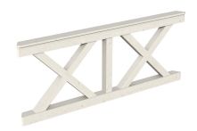 Skan Holz Brüstung Andreaskreuz Nice 4, 210x84 cm - Weiß