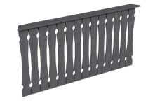 Skan Holz Brüstung Balkonschalung Nice 3, 180x96 cm - Schiefergrau
