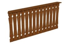 Skan Holz Brüstung Balkonschalung Nice 3, 180x96 cm - Nussbaum