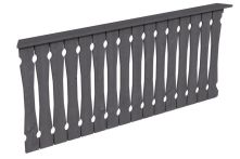 Skan Holz Brüstung Balkonschalung Nice 4, 210x96 cm - Schiefergrau