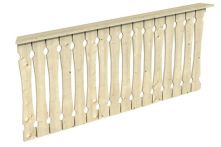 Skan Holz Brüstung Balkonschalung Nice 4, 210x96 cm - Natur