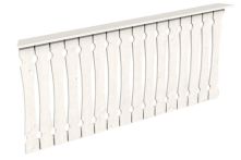 Skan Holz Brüstung Balkonschalung Nice 4, 210x96 cm - Weiß