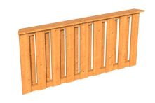 Skan Holz Brüstung Deckelschalung Lyon 2, 150x84 cm - Natur