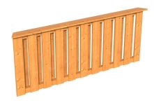 Skan Holz Brüstung Deckelschalung Lyon 3, 180x84 cm - Natur
