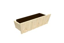 Skan Holz Blumenkasten aus Holz, 67x25x20 cm - Natur