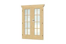 Skan Holz Doppeltür, vollvergalst 28 mm, 123,4x193 cm - Natur