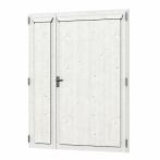 Skan Holz Doppeltür für Carports, 148x198 cm - Weiß