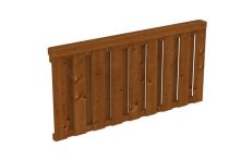 Skan Holz Brüstung Deckelschalung Douglasie, 170x84 cm - Nussbaum