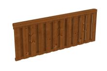 Skan Holz Brüstung Deckelschalung Douglasie, 220x84 cm - Nussbaum