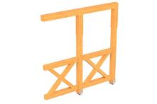 Skan Holz Seitenwand Andreaskreuz Douglasie, 205x210 cm - Natur