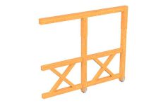 Skan Holz Seitenwand Andreaskreuz Douglasie, 255x210 cm - Natur