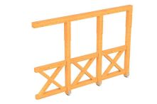 Skan Holz Seitenwand Andreaskreuz Douglasie, 305x210 cm - Natur