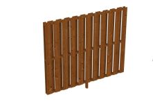 Skan Holz Seitenwand Deckelschalung Douglasie, 205x160 cm - Nussbaum